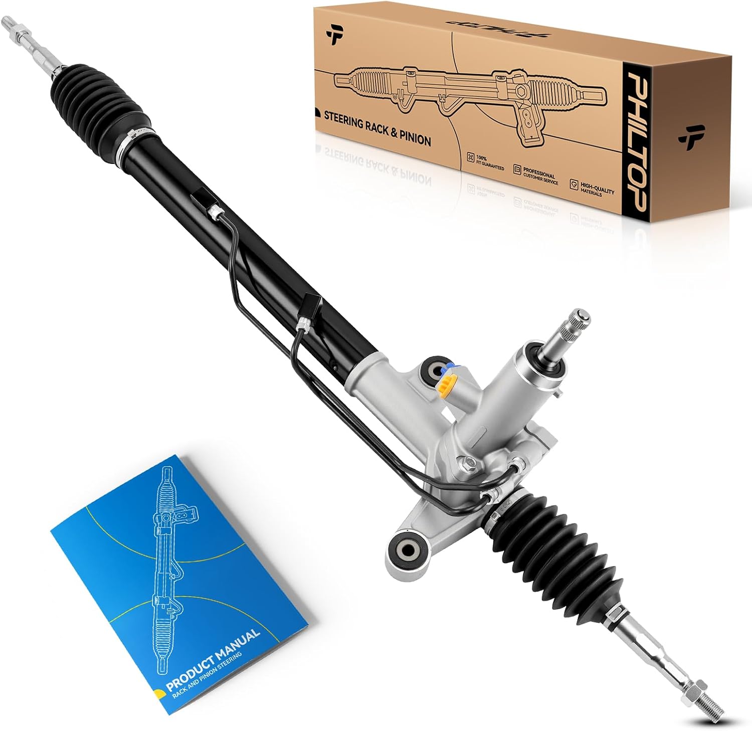 PHILTOP Manual Steering Rack and Pinion Assembly Compatible with 1974-1978 Mustang II, 1974-1980 Pinto, 1975-1980 Bobcat Replace 23-1700, 231700