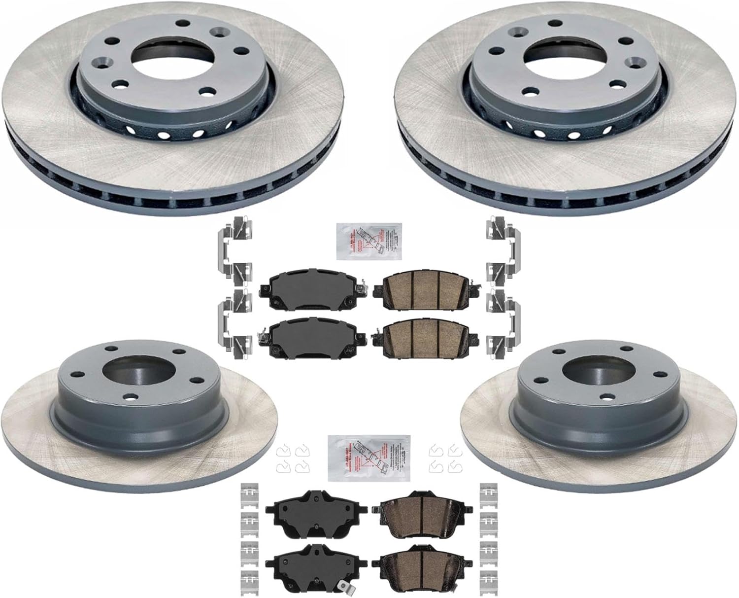 AmeriBRAKES Coated Brake Rotors Ceramic Brake Pads Replacement Parts For Nissan Sentra 2020 2021 2022 2023