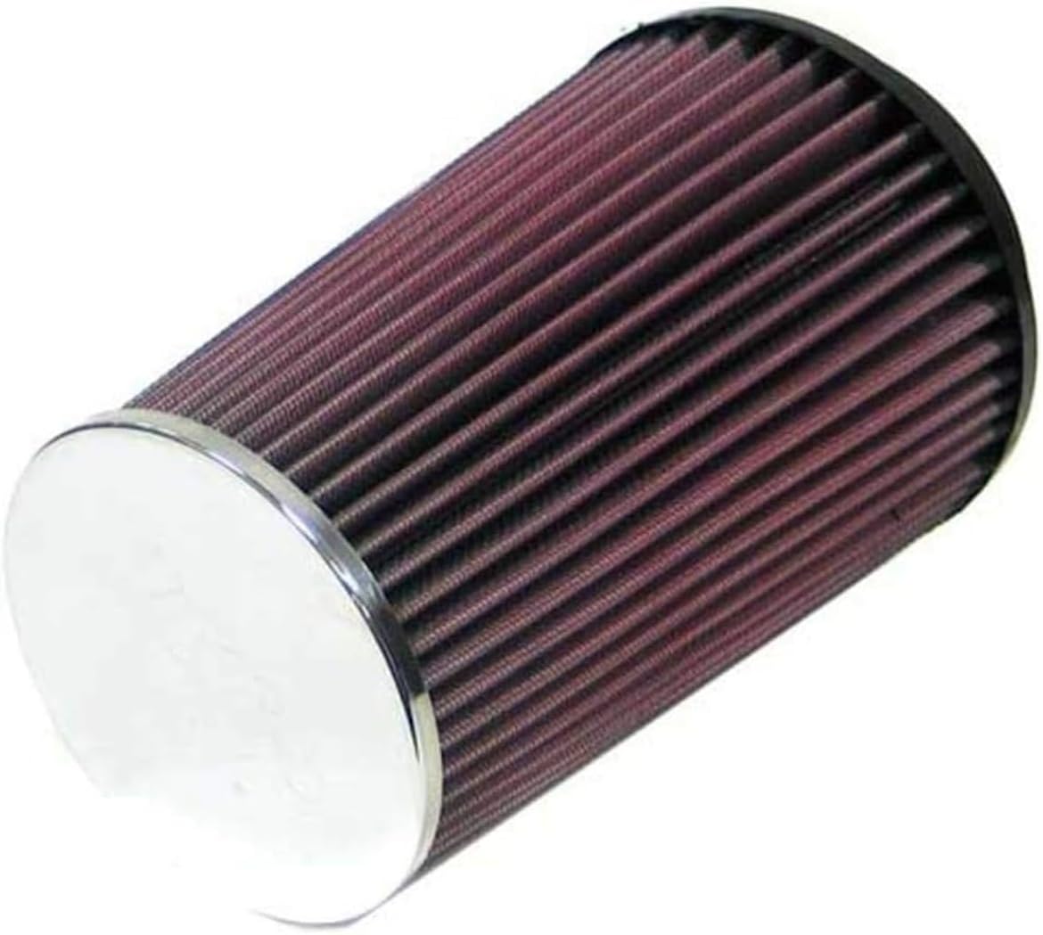 K&N High-Flow Original Lifetime Universal Clamp-On Air Filter: High Performance, Premium, Washable: Flange Diameter: 4 In, Filter Height: 8 In, Flange Length: 0.625 In, Shape: Round Tapered, RC-4580