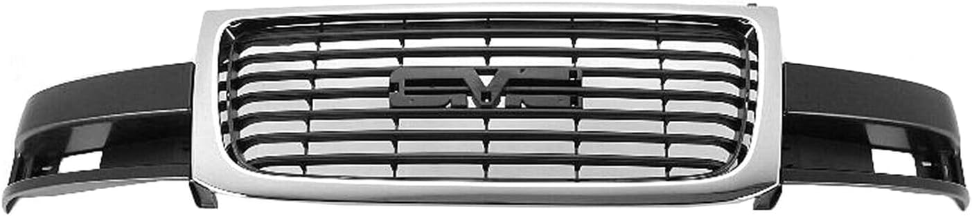 US AUTO PARTS PLUS New Front Grille Chrome Shell & Primed Insert With Composite Headlight Direct Replacement For Chevrolet Express/GMC Savana Van 1500 2500 3500 2003-2021 84689071 GM1200532