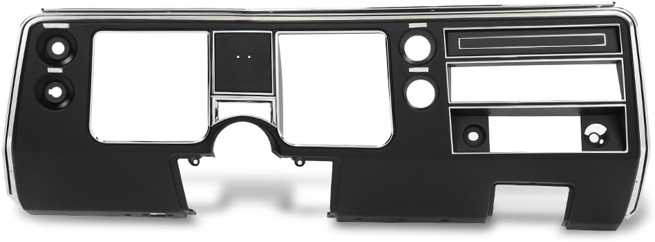 G-PLUS Dash Instrument Panel Bezel Cover, Compatible with Chevy Chevelle El Camino 1968 Without Air Black