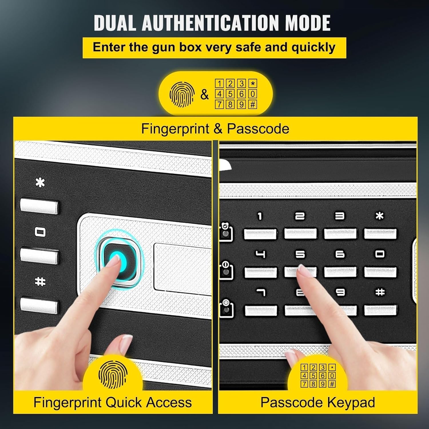 New Fingerprint Safe Box 0.8/1.7/2.1 2. CU.FT Digital Electronic Steel for Storing Cash Jewelry in Home Office,High Efficiency(1.7 Cubic Feet)