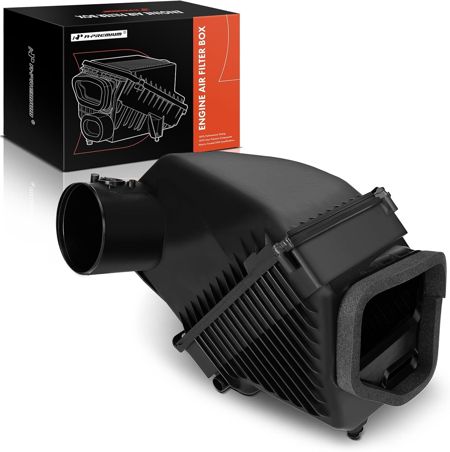 A-Premium Engine Air Filter Cleaner Box Housing Compatible with Chevrolet Silverado 2500 HD 3500 HD & GMC Sierra 2500 HD 3500 HD, 2011-2012, 6.6L