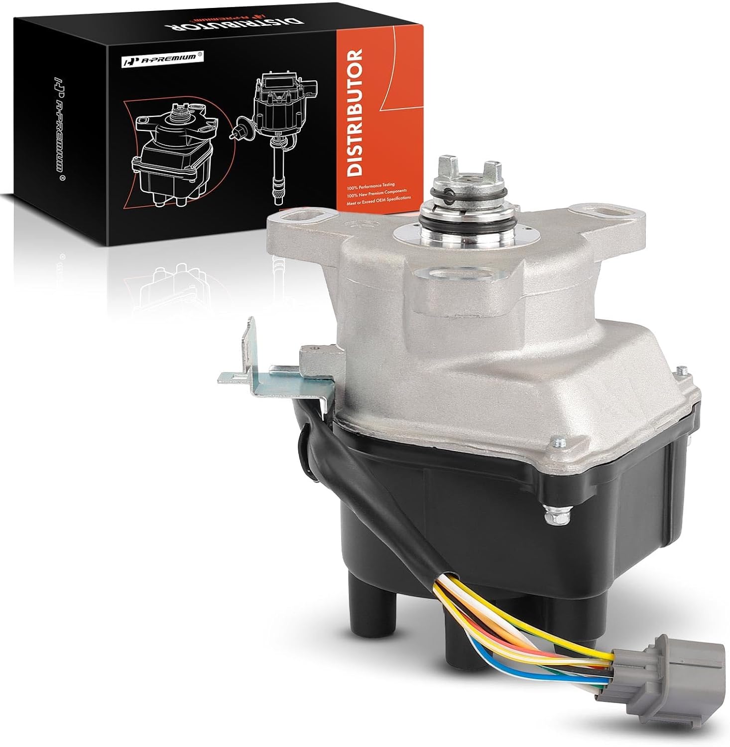 A-Premium Ignition Distributor with Cap and Rotor Compatible with Honda Civic 1999-2000 1.6L
