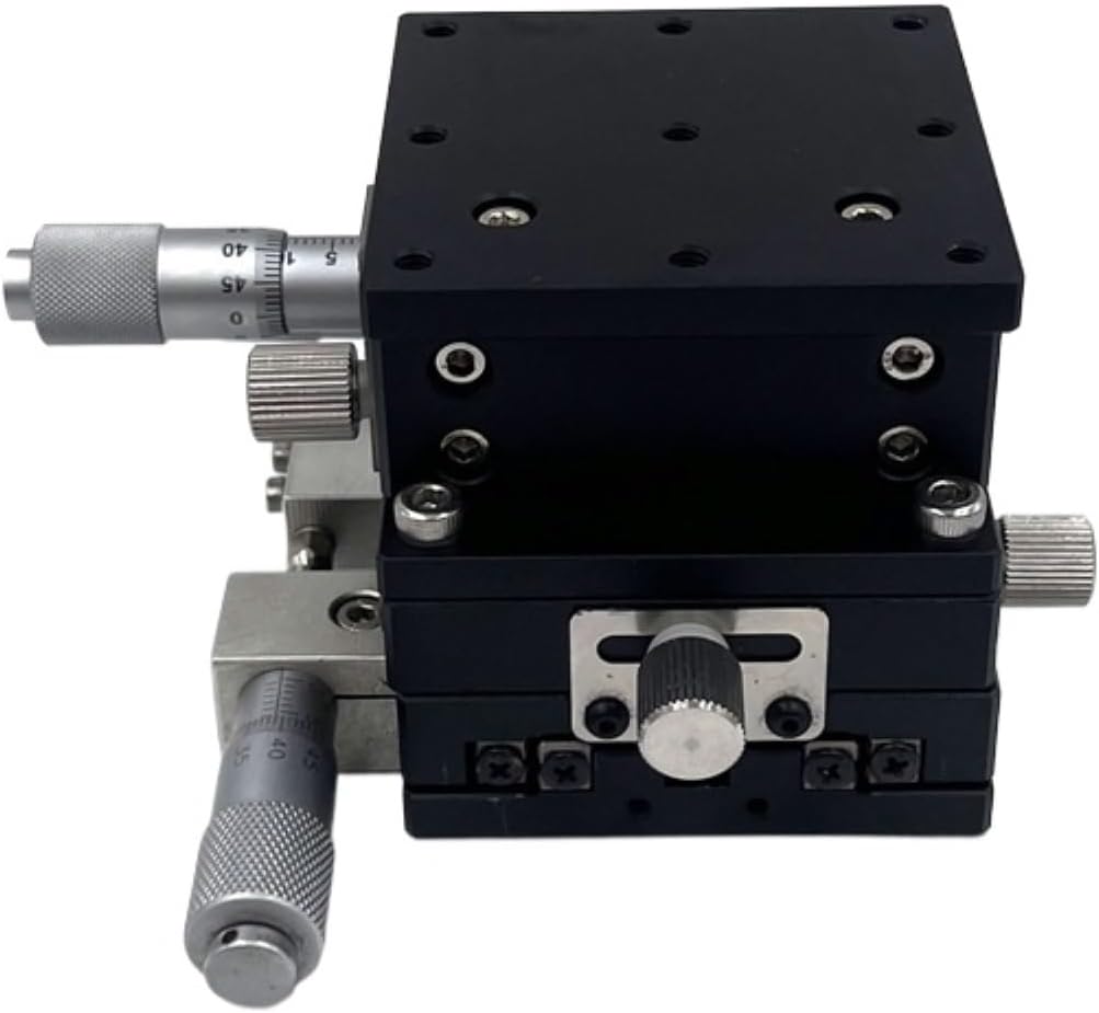 1PCS LD60-LM XYZ Three Axis Precision Fine Tuning Slide 60x60mm Manual Fine Tuning Slide Platform Guide(Precision Slide)