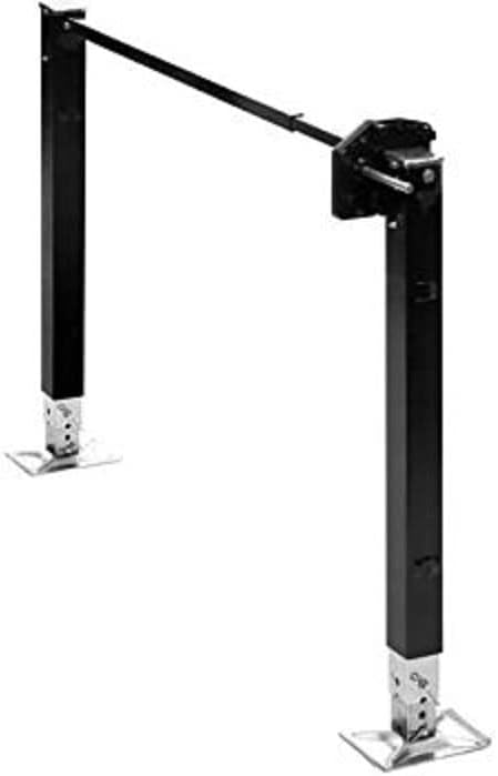 Stromberg Carlson LG-183708 Manual Landing Gear for 5th Wheel RVs, Trailer Jack Stand, RV Stabilizer, Camper Leveling Jacks, Crank Handle, Utility Trailer Use – No Motor, 29.5” Legs – Black