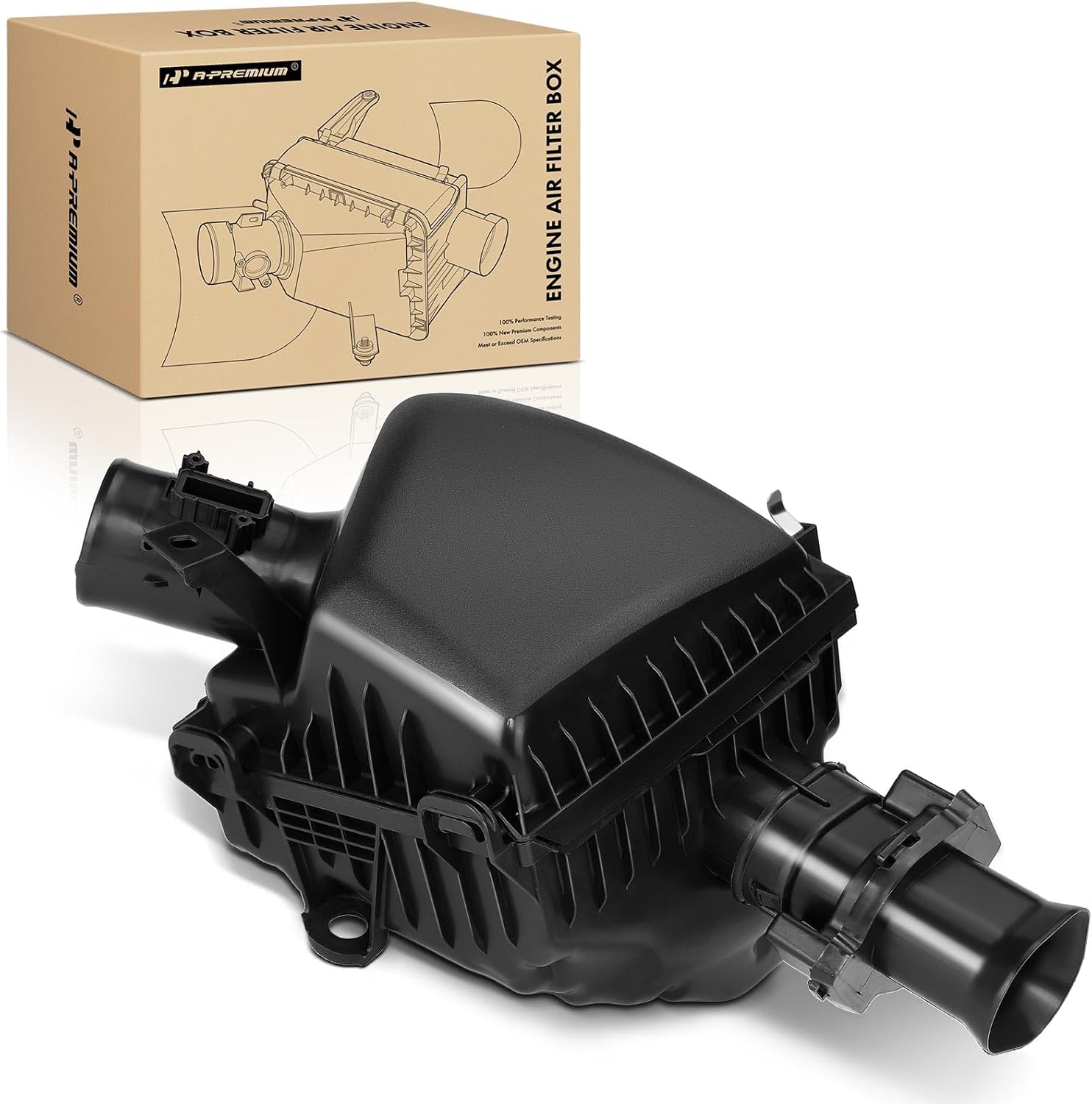 A-Premium Engine Air Filter Cleaner Box Housing W/Filter Screen Compatible with Toyota Tundra 2022-2024, Sequoia 2023-2024, V6 3.4L