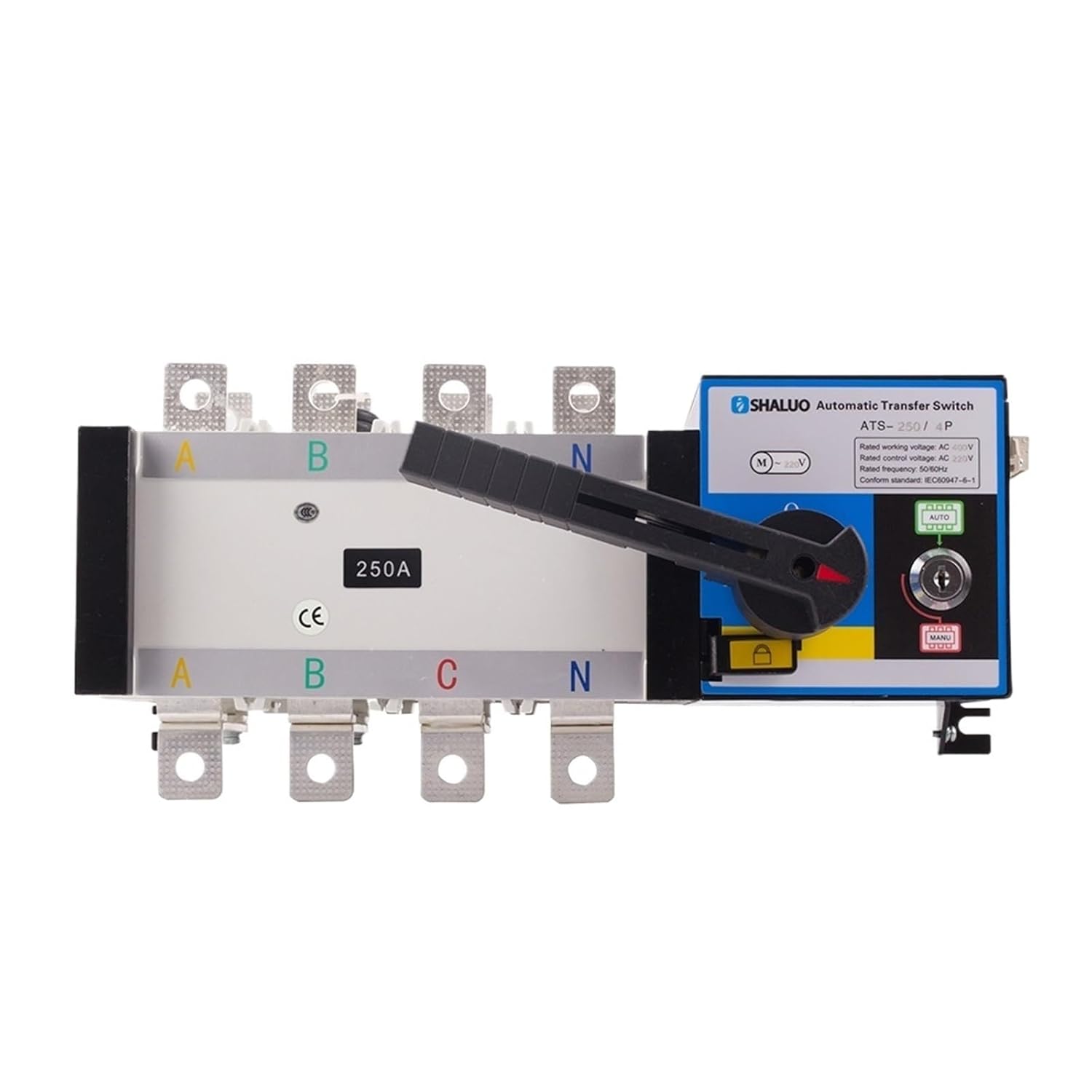 Universal 400A ATS Dual Power Automatic Transfer Switch 220V AC Diesel Generator Set Part Electric Circuit Breaker Switch 4P(400A 4P)