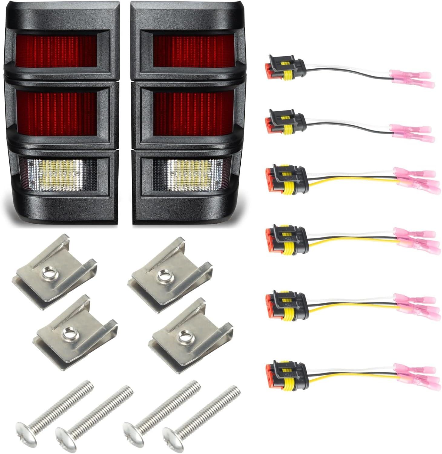 ORACLE Lighting 5909-020 Pair of Tinted LED Tail Lights fits 1986 1992 Comanche MJ Models - Updated Appearance, Provides Better Visibility, Mixed Beam Reflector Optics