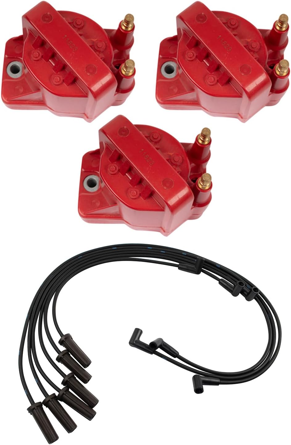 TRQ Ignition Coil Kit 4 Piece Compatible with 1999-2005 Buick LeSabre 1999-2005 Park Avenue 2006 Lucerne 1999 Oldsmobile 88 1999 LSS 2003-2005 Pontiac Bonneville