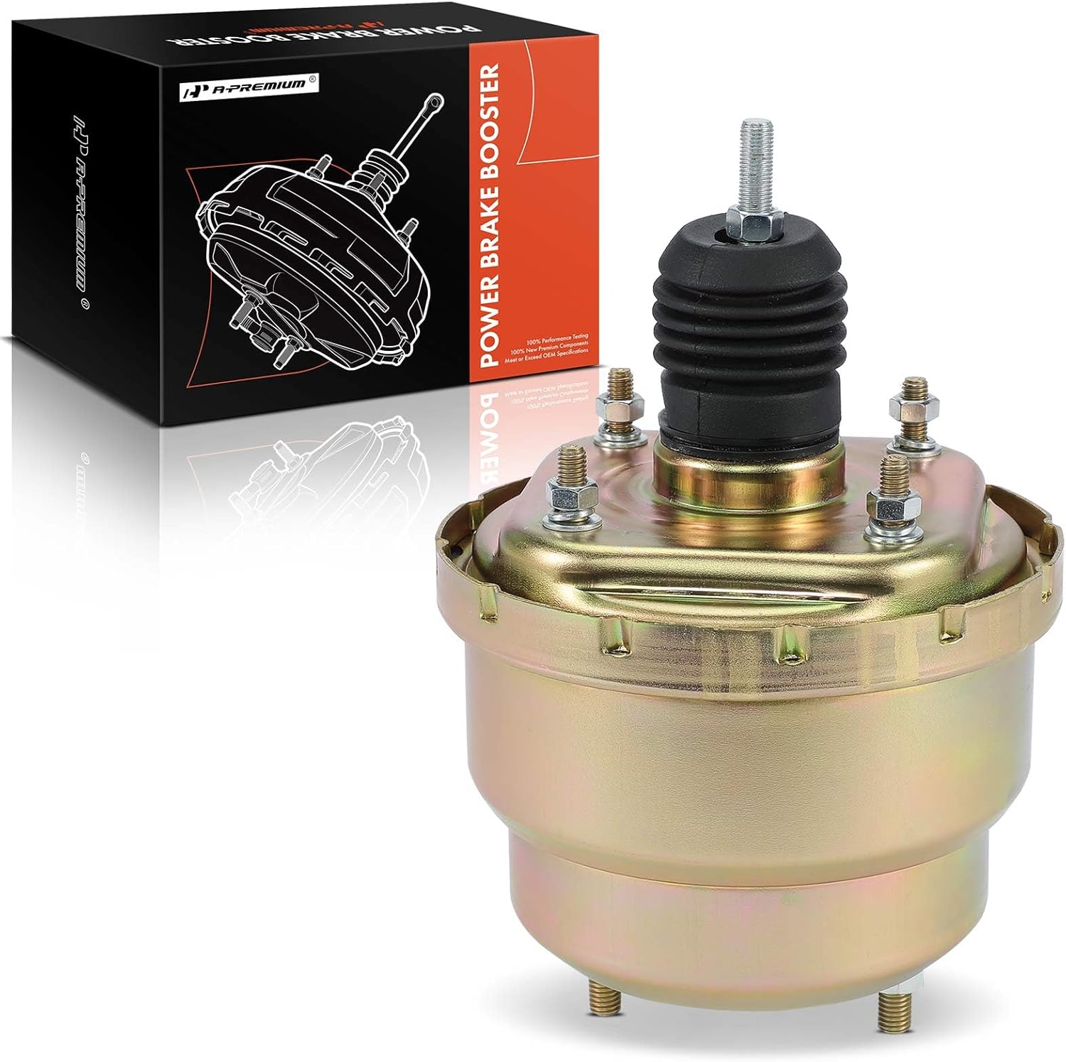 A-Premium Vacuum Power Brake Booster Compatible with most Street Rods, Hot Rods, Muscle Car, Trucks and Vans, 7 Inch Dual Diaphragm, Without Master Cylinder, Replace# PB7537