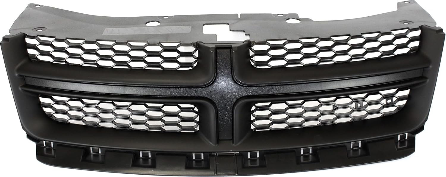 Compatible with 11-14 Avenger Front Face Bar Grille Assembly Black Shell w/Dark Gray Insert