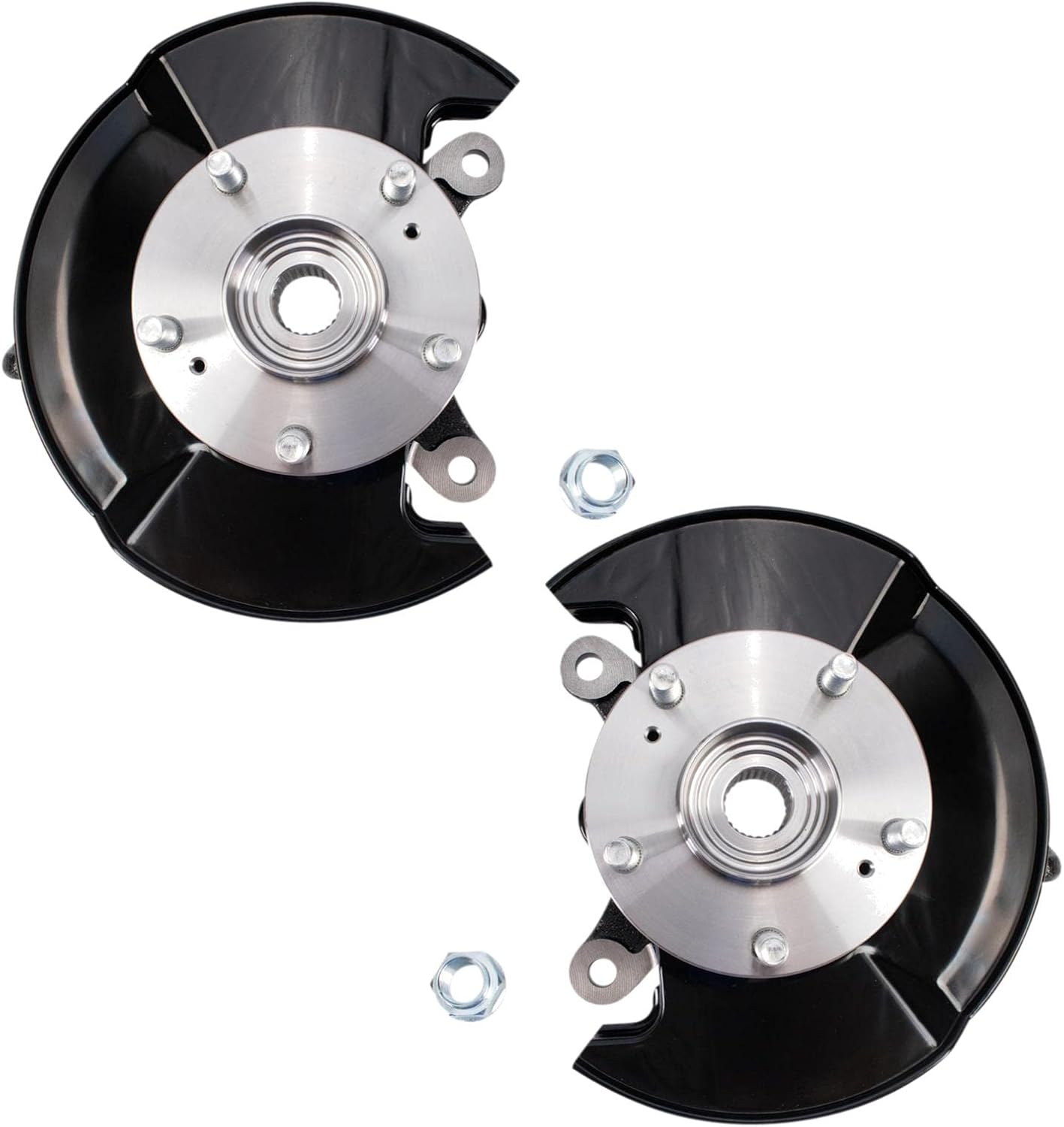 TRQ Front Steering Knuckle Assembly Set Driver & Passenger Side Compatible with 2012-2017 Toyota Camry