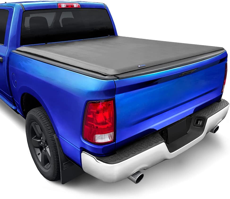 Tyger Auto T3 Soft Tri-fold Truck Bed Tonneau Cover Compatible with 2009-2018 Dodge Ram 1500; 2019-2025 Classic | 5'7