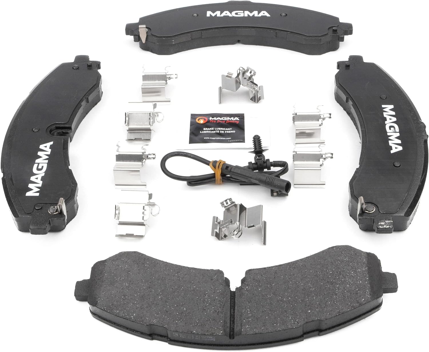 MAGMA Fire Born Braking Premium PMD2250C Ceramic Brake Pads, Front and Rear: 2020-2023 Chevrolet Silverado 2500 HD, 3500 HD, GMC Sierra 2500 HD, 3500 HD