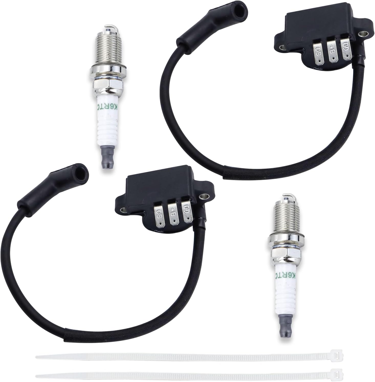 2 Pack of 24-584-89-S DSAI Ignition Coil MODULE for Kohler CH740 CH22 CV22 Command PRO Twin Engine with Spark Plug Repalce 24 584 63-S