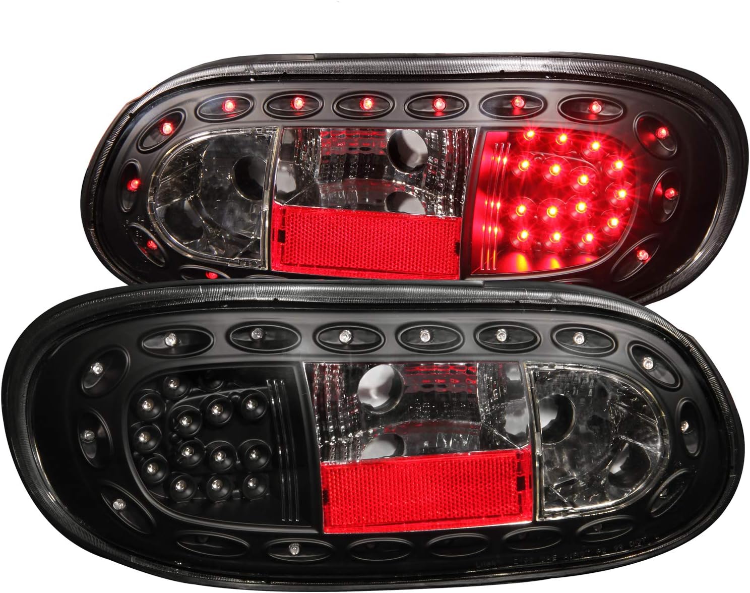 AnzoUSA 321212 Black LED Taillight for Mazda Miata - (Sold in Pairs)