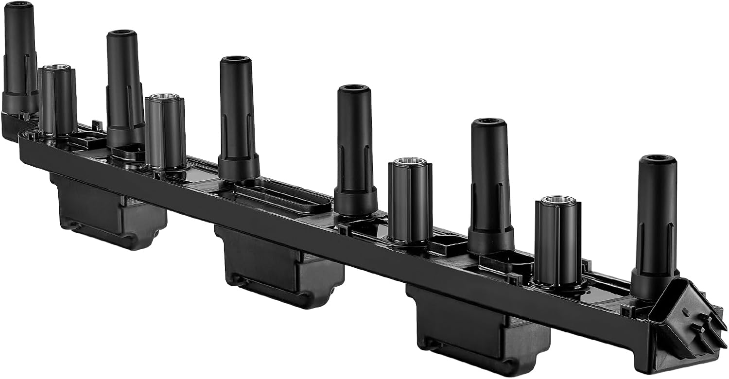 BDFHYK Ignition Coil Pack UF502 and Iridium Spark Plugs 7781 Compatible with Chrysler 300 Sebring Town & Country Dodge Avenger Challenger Charger Grand Caravan 3.5L 4.0L V6, Sets of 6