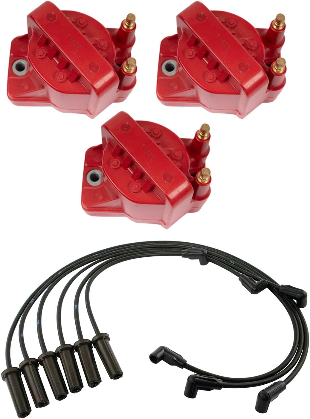 TRQ Ignition Coil Kit 4 Piece Compatible with 1999-2005 Buick LeSabre 1999-2005 Park Avenue 2006 Lucerne 1999 Oldsmobile 88 1999 LSS 2003-2005 Pontiac Bonneville
