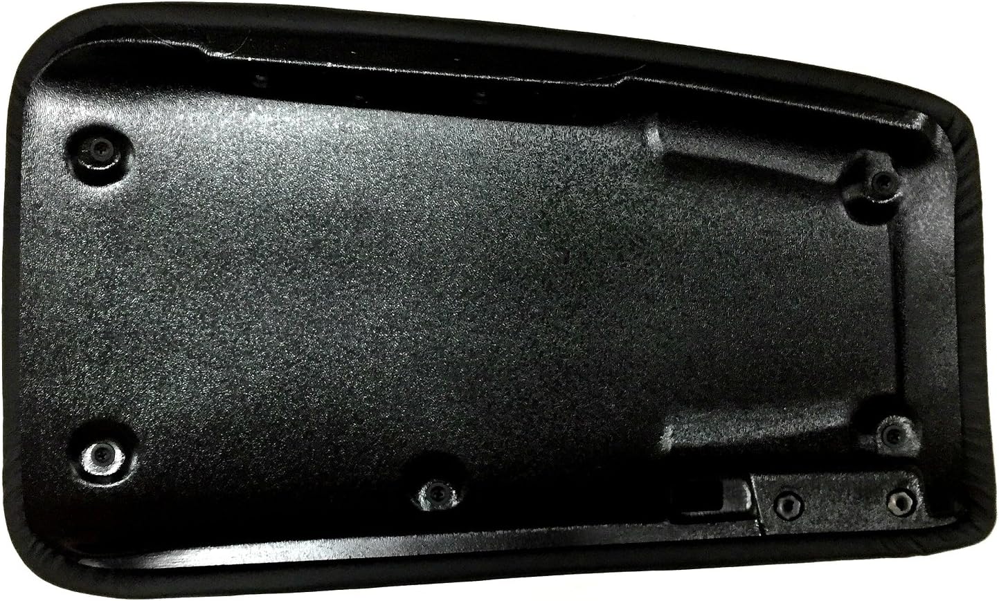C5 Corvette Center Console Pad Lid Black Leather with Red Cross Flag Embroidered Emblem Fits: All 97 Through 04 Corvettes