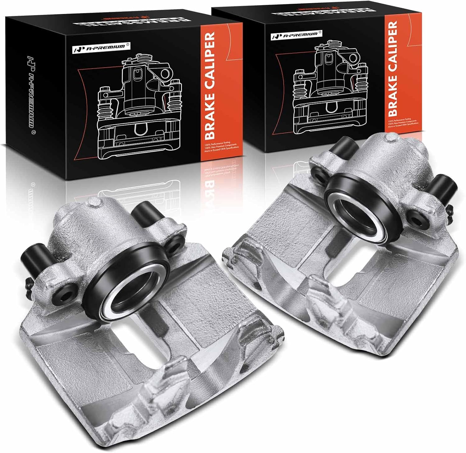 A-Premium Disc Brake Caliper Assembly Compatible with Audi and Volkswagen Models - A1 2011-2013, A3 2006-2013, Beetle 2012-2019, Bora 2005-2010, Golf 2010-2014, For Jetta 02-18, Rabbit - Front Side