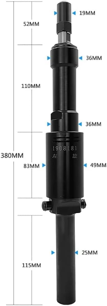 Pneumatic Die Grinder, 6MM Straight Shaft Long Handle Air Grinder Tool Professional Polishing Engraving Machine for Metal Woodworking, Gear Chamfering, Carving, Grinding S35A (Right Hand)