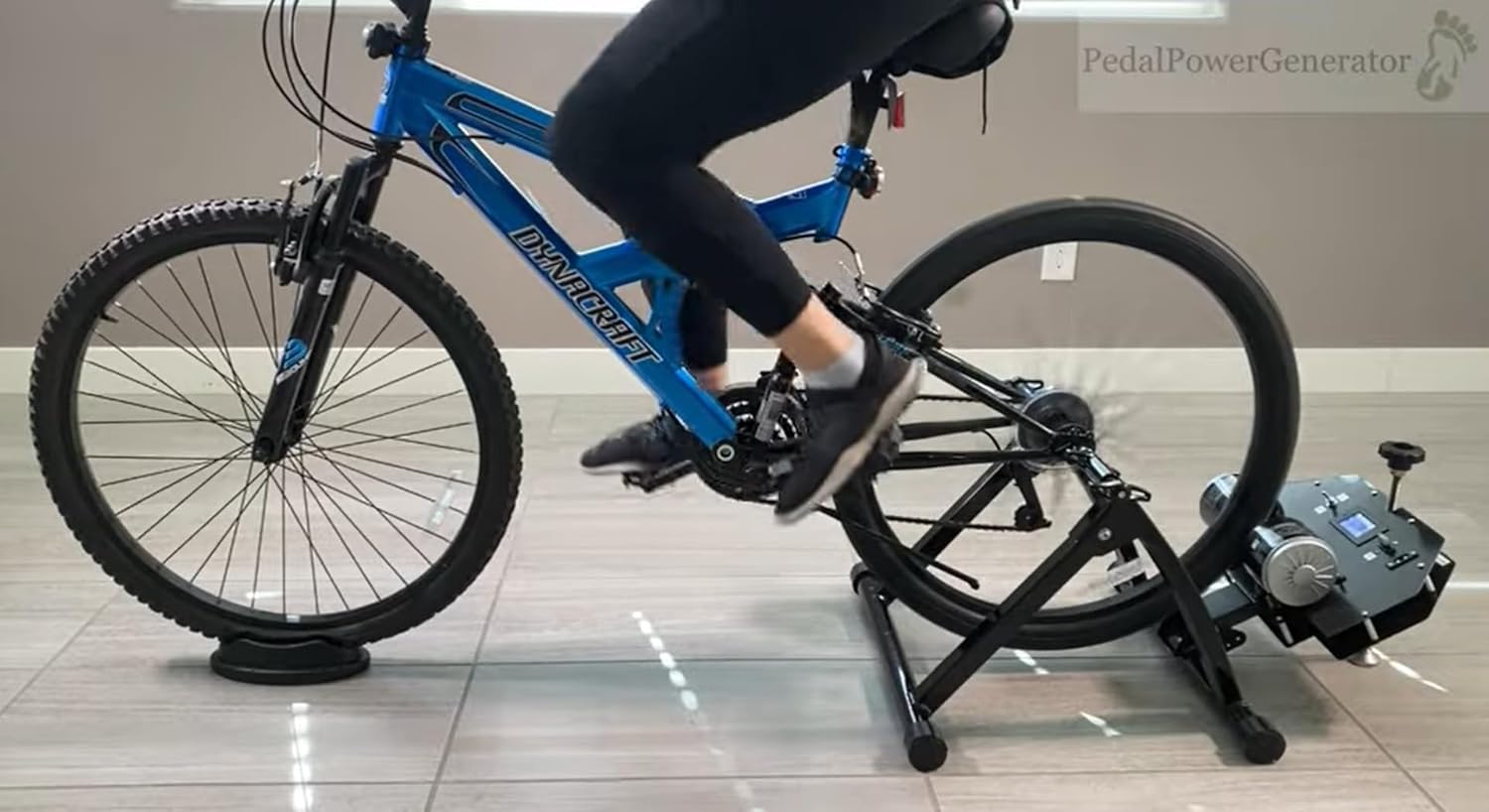 Pedal Power Bicycle Generator Emergency Backup Power System 500 Watts 12 Volts, 24 Volts, 48 Volts Direct Current Lead Acid Battery Charging System