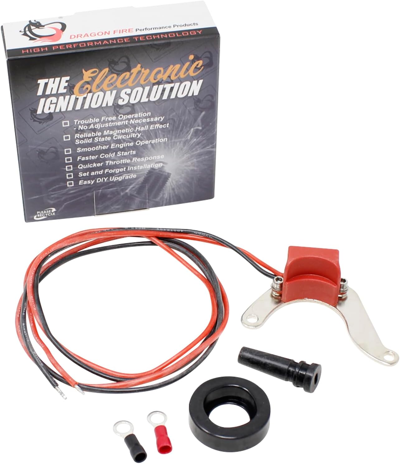 Electronic Ignition Module Conversion Kit for Original Ford Side Mount DISTRIBUTORS 4 CYL Single Point 12-Volt Negative Ground. for Ford Tractors Models 8N 500 Through 800 Series 1244A MOD114