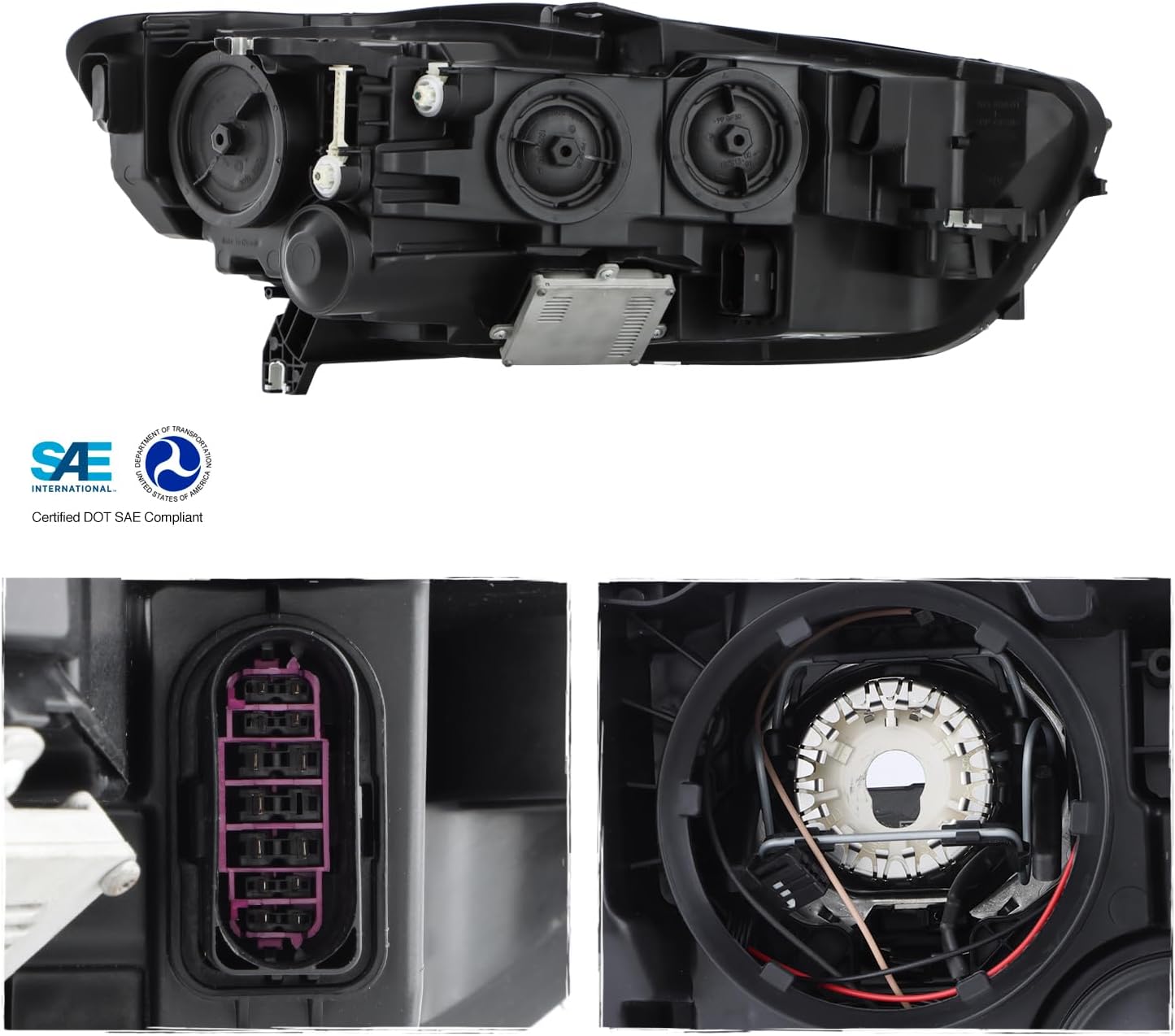 AKKON - Fits 2016 2017 2018 Audi A6 [HID/Xenon Type] Projector Headlight Driver Left Side Replacement w/Auto Leveling