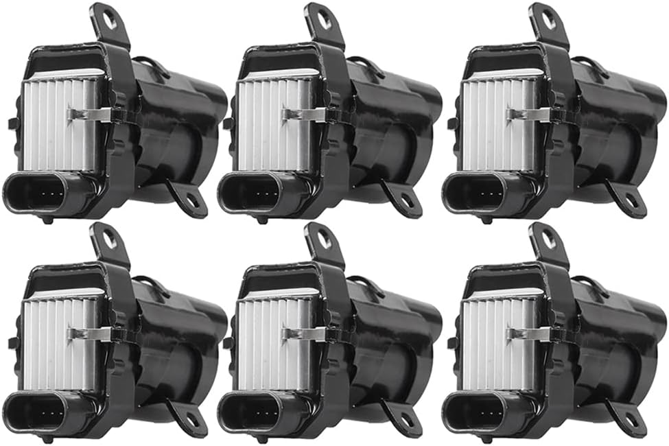 Ignition Coil Pack Fit 2001-2006 for GMC Yukon 6.0L 2000-2006 for GMC Yukon XL 2500 6.0L 2000-2006 for GMC Yukon 4.8L/5.3L, Set of 6, D585 C1251