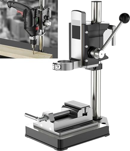 Drill Press Stand for Hand Drill, Benchtop Drill Presses, Adjustable Bench Clamp Drill Press Floor Stand for Drilling Collet, Ideal for DIY Repairs