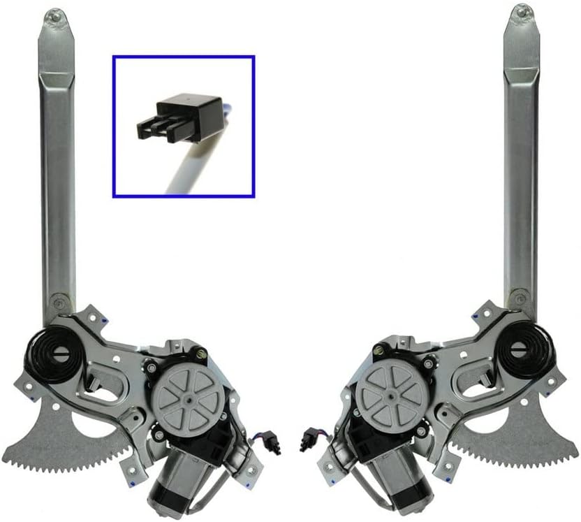 TRQ Front Power Power Window Regulator & Motor Assembly Set Compatible with 82-94 Chevrolet GMC 91-94 Oldsmobile