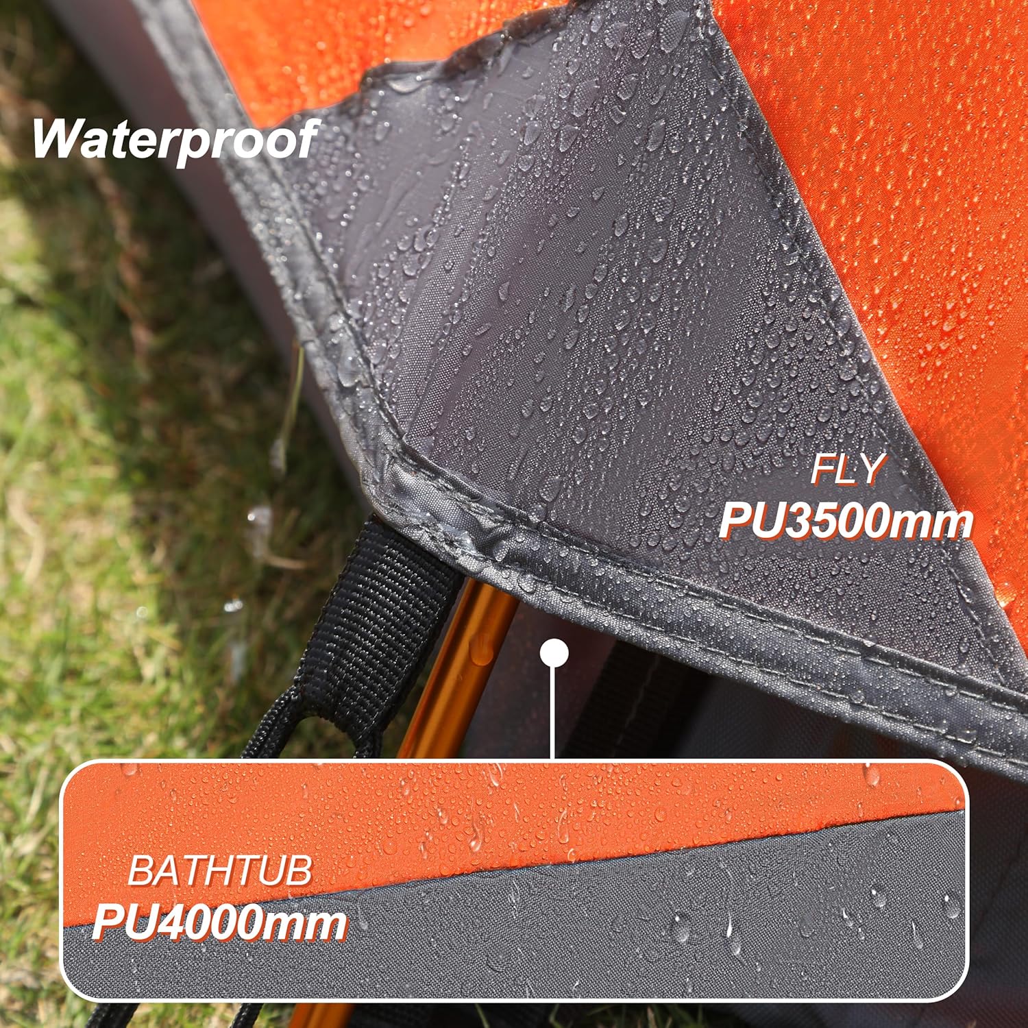 camppal 1 Person Tent for Camping Hiking Mountain Hunting Backpacking Tents 4 Season Resistance to Windproof Rainproof and Waterproof