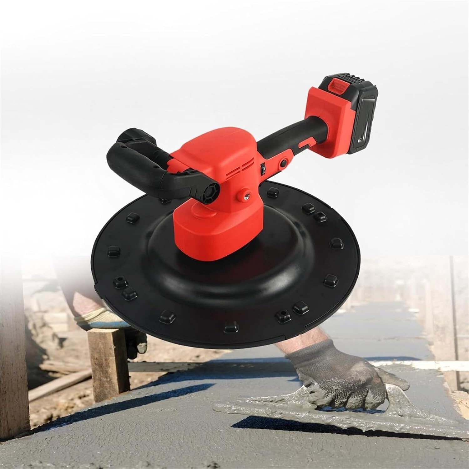 Electric Wall Cement Smoothing Machine, Electric Concrete Trowel Machine for Wall/Mortar Construction 1Battery(2Battery)