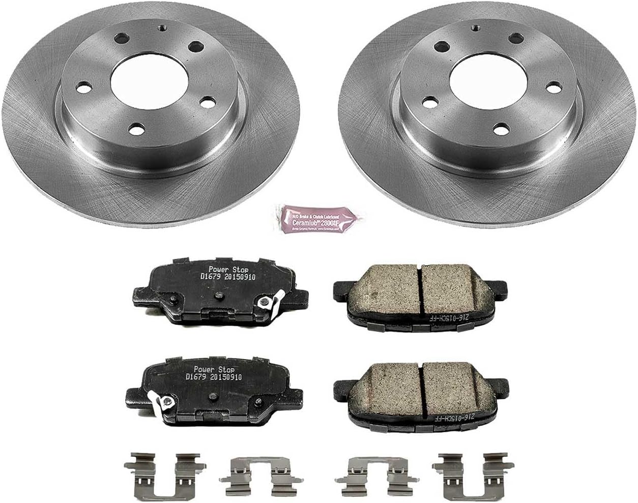 Power Stop KOE6962 Autospecialty Rear Replacement Brake Kit-OE Brake Rotors & Ceramic Brake Pads For Mazda 3 2014-2016 [Model Specific]