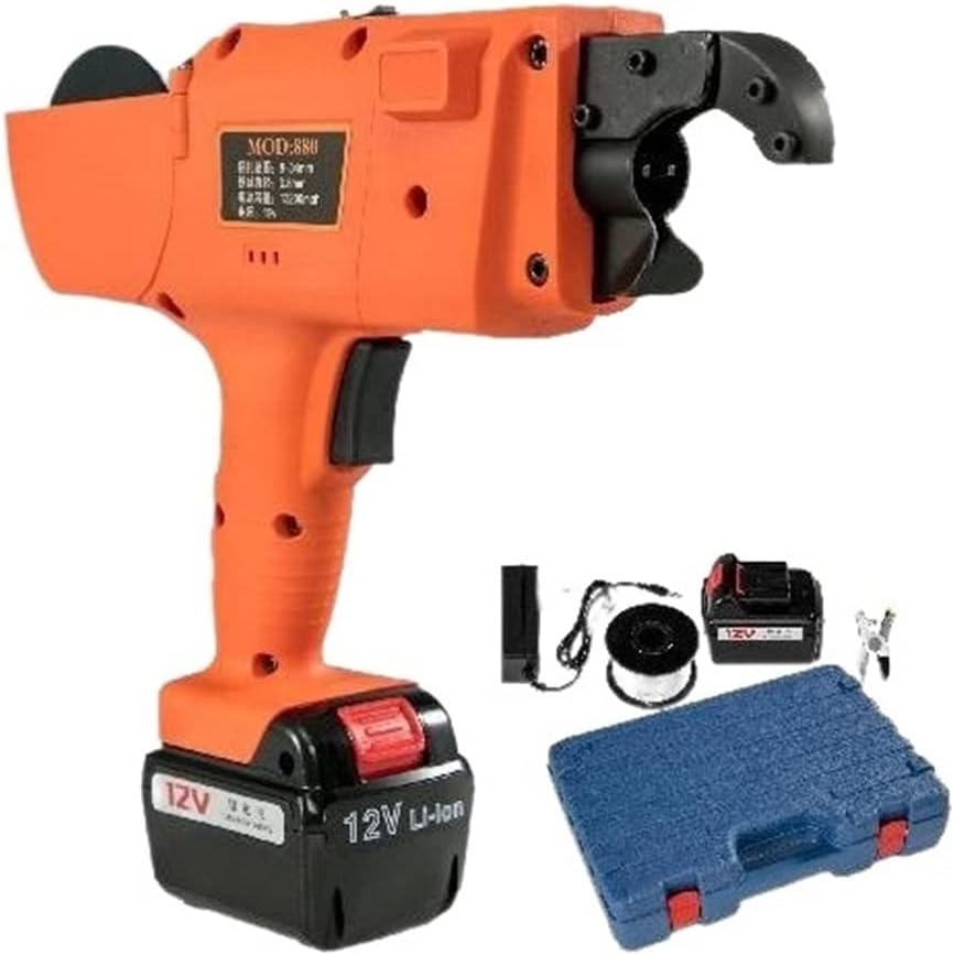 12V Rebar Tier Binding Machine Automatic Handheld Rebar Tying Machine Cordless Wire Lithium Battery For Concrete Structure(8-34mm)
