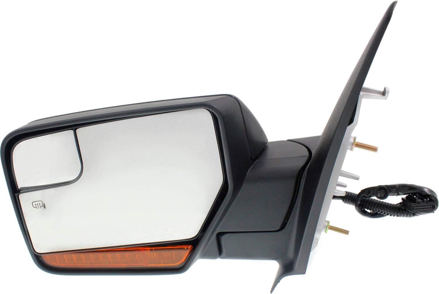 Kool Vue Driver & Passenger Side Power Heated Mirrors for Ford Expedition 2007-2017 With Signal Light, Memory & Puddle Lamp; Without Blind Spot Monitor Textured