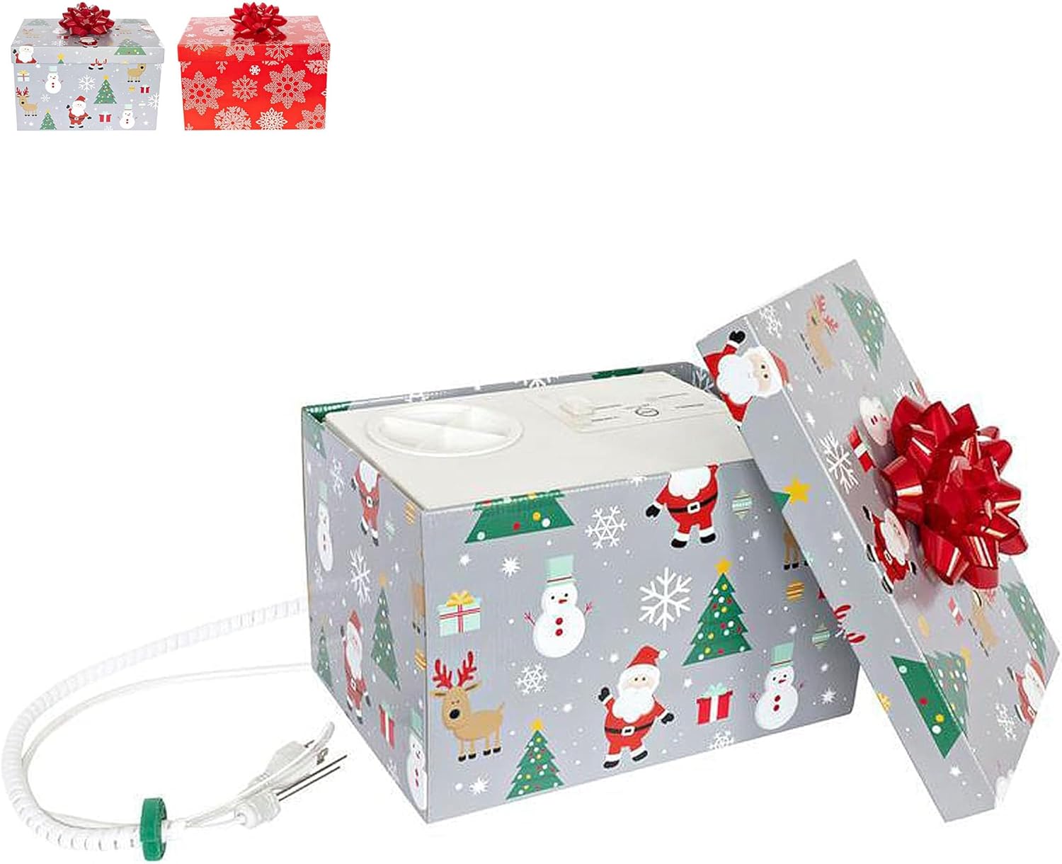 Automatic Christmas Tree Watering System Device, Santa’s Tree Helper Keeps Your Christmas Tree Healthy and Fresh, Refillable 2.5 gallons Capacity Box - Silver/Festive