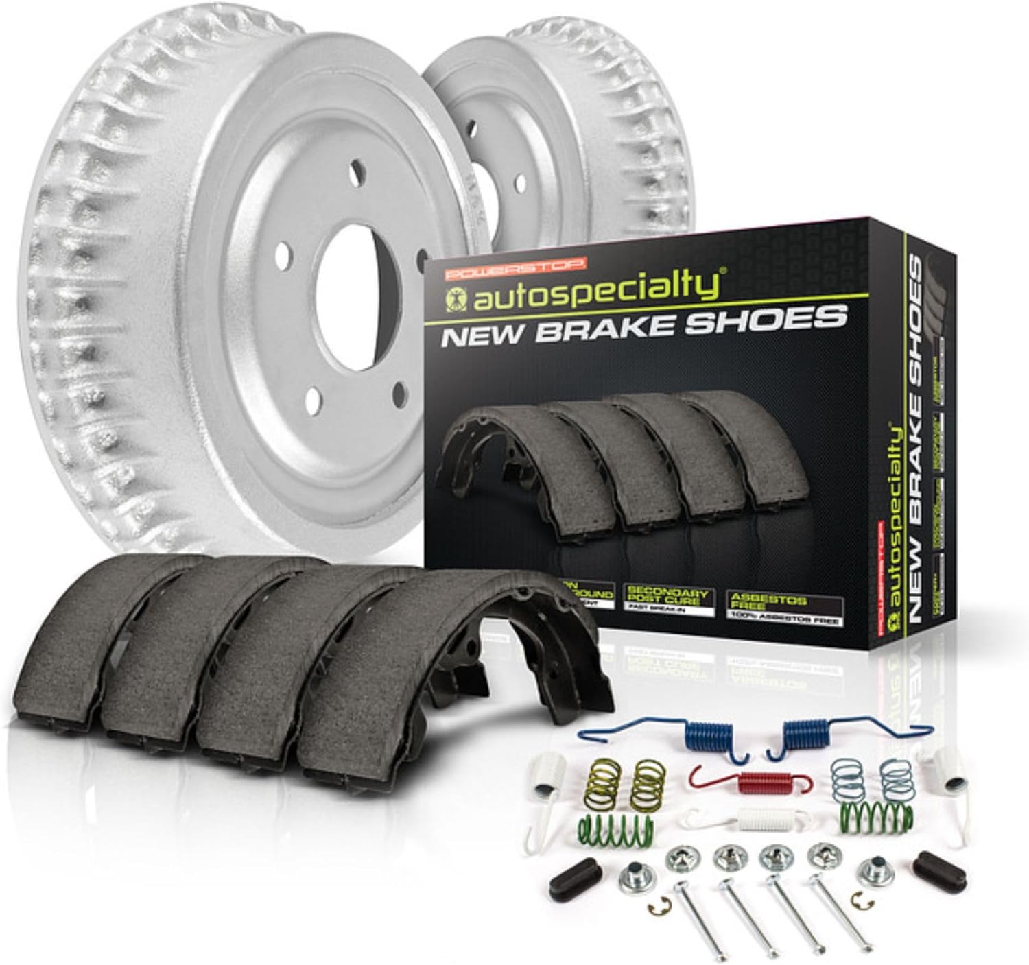 Power Stop KOE15336DK Autospecialty Rear Replacement Brake Kit-OE Brake Drums & Ceramic Brake Pads For Hyundai Accent 2004-2005 [Model Specific]