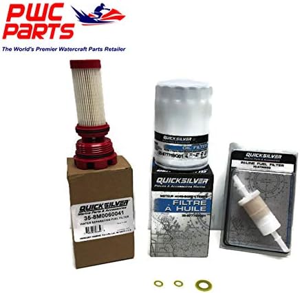 Mercury Verado L6 200/225/250/275/300HP 100 Hour Maintenance Kit Quicksilver Oil Fuel Filter 877769Q01 8M0060041 830749 555-24 8M0097858