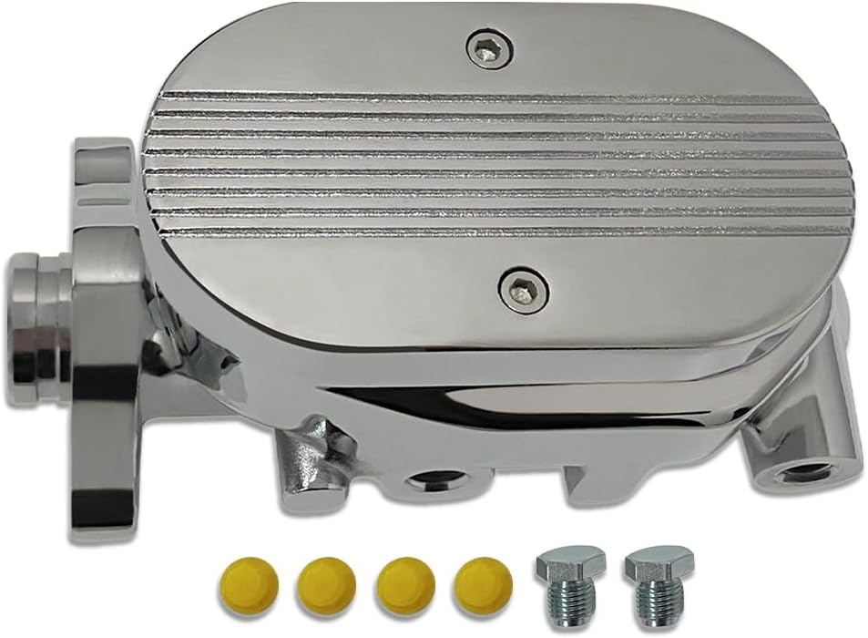 Brake Master Cylinder Fits Most GM Application Aluminum Chrome Finish 1