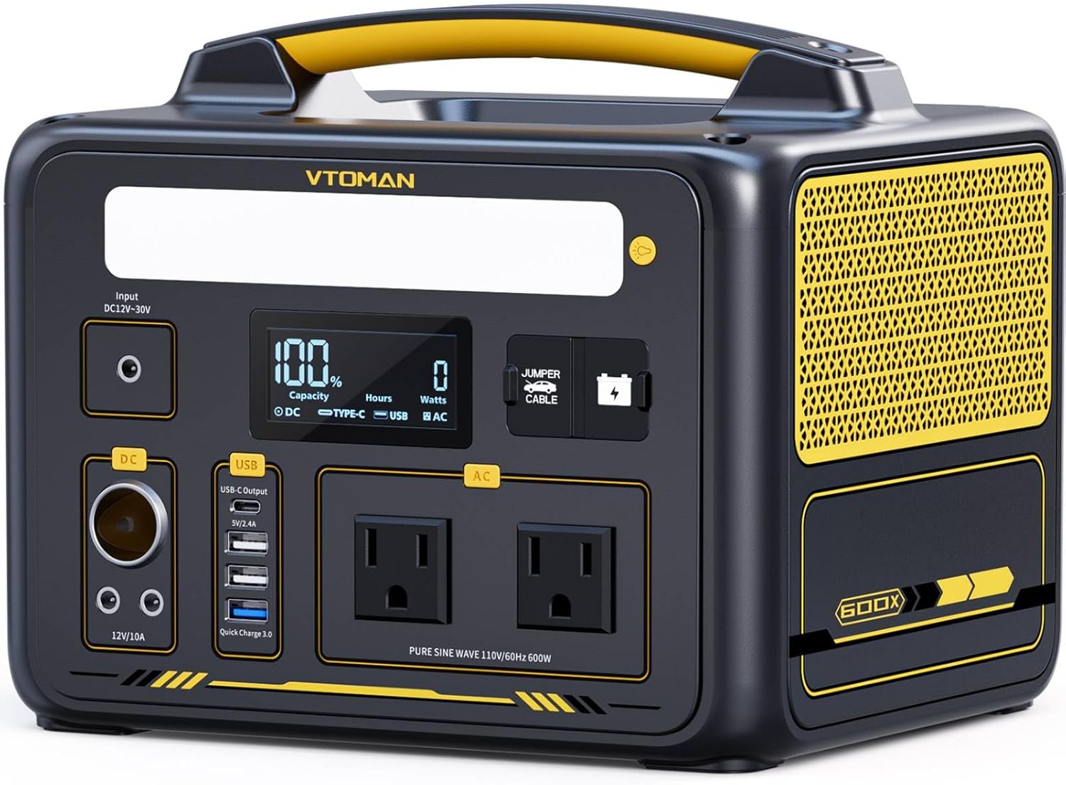 VTOMAN 3096Wh Solar Generator with 200W Solar Panel & Extra Battery, 1800W (Peak 3600W) LiFePO4 Battery Large Capacity Portable Power Station for Power Outages, RV, Camping, Backup, Emergencies