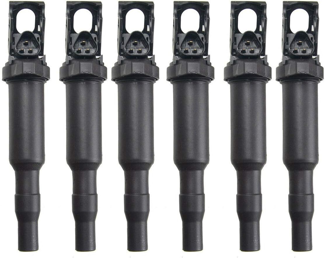 A-Premium Ignition Coils Pack Replacement for BMW 325i 325Ci 328i 330Ci 335i 525i 525Xi 528i 530i 535i 545i 550i 650i 740i 745i 750i 760i Xdrive X3 X5 X6 Z4 0221504470 6-PC Set