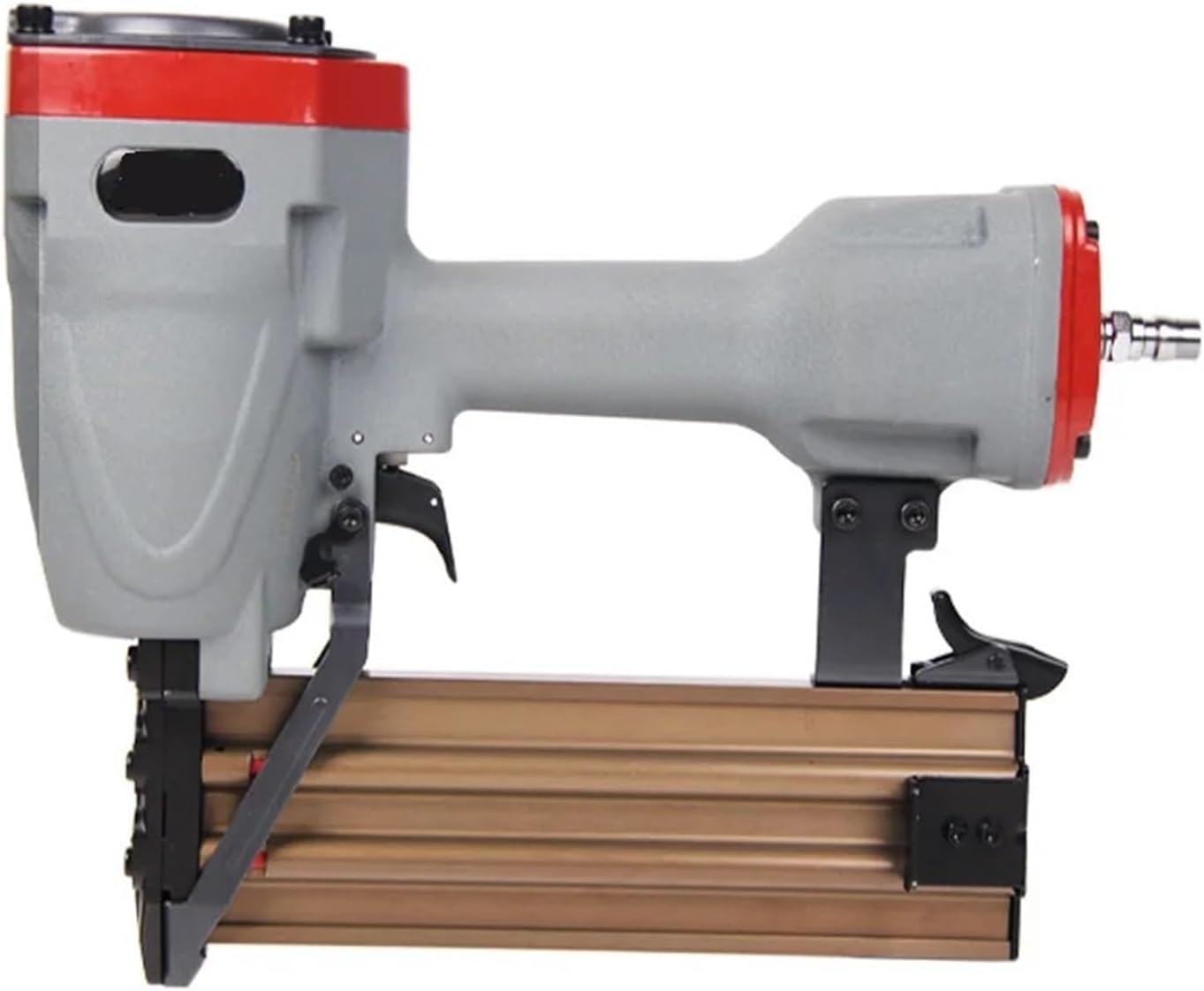 Pneumatic Nailer, ST64 Pneumatic Nail Gun Home Air Stapler Pneumatic Steel Nail Gun Concrete Nail Gun PVC Wiring Duct Nailer Nail Length 18-64MM,for Carpentry
