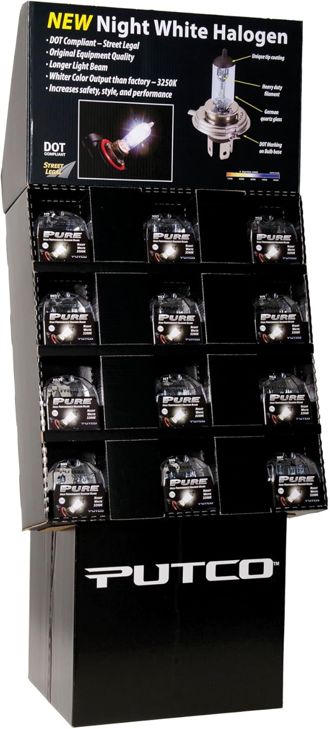 Putco 230900 White POP Display Night Halogen Bulb