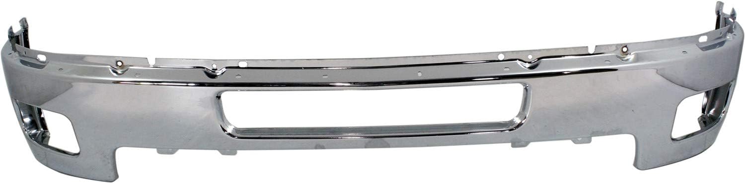 Garage-Pro Front Bumper Compatible with Chevrolet Silverado 2500 HD/3500 HD 2011-2014 Chrome Impact Bar with Fog Light Holes