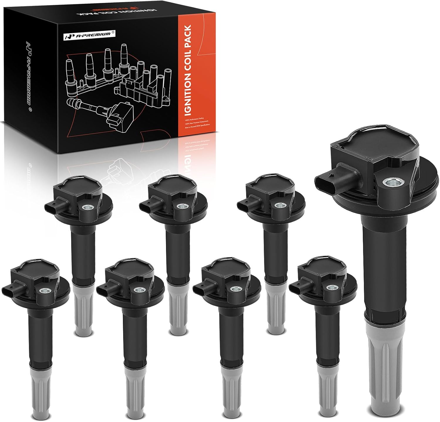 A-Premium Ignition Coil Pack Compatible with Ford F-150 Mustang 2016 2017 V8 5.0L 8-PC Set