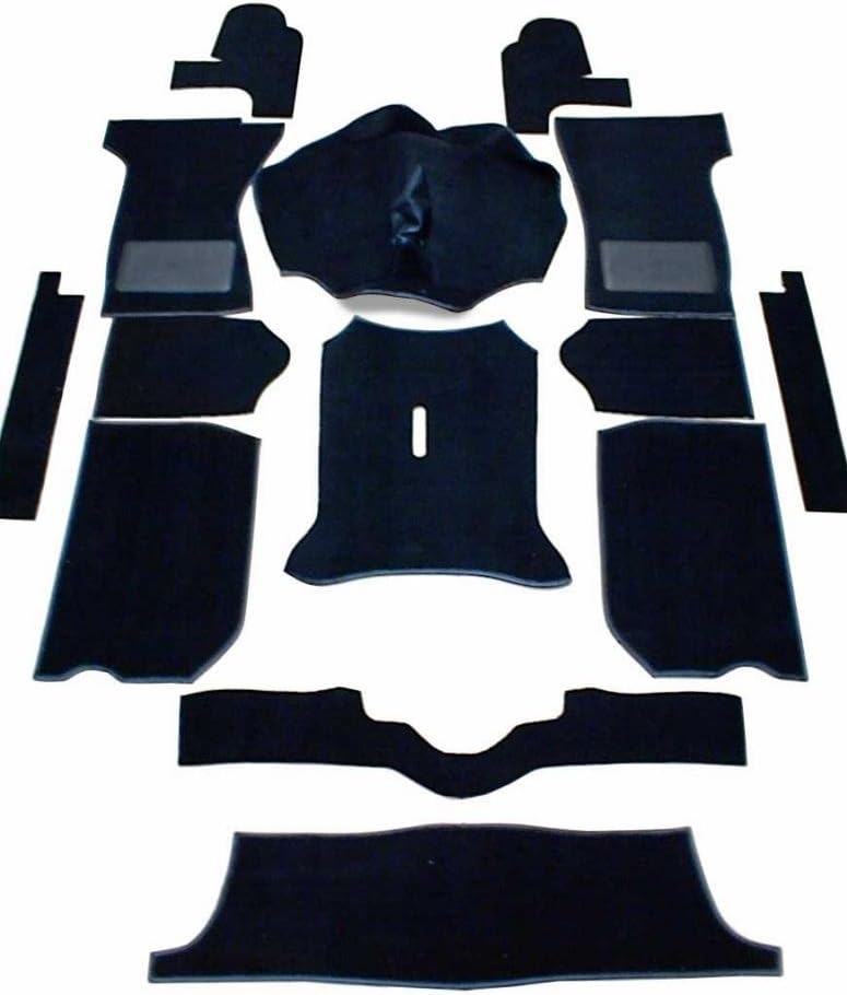 Carrelli Complete Replacement Interior Carpet Kit Black for Triumph Spitfire 1300 & 1500