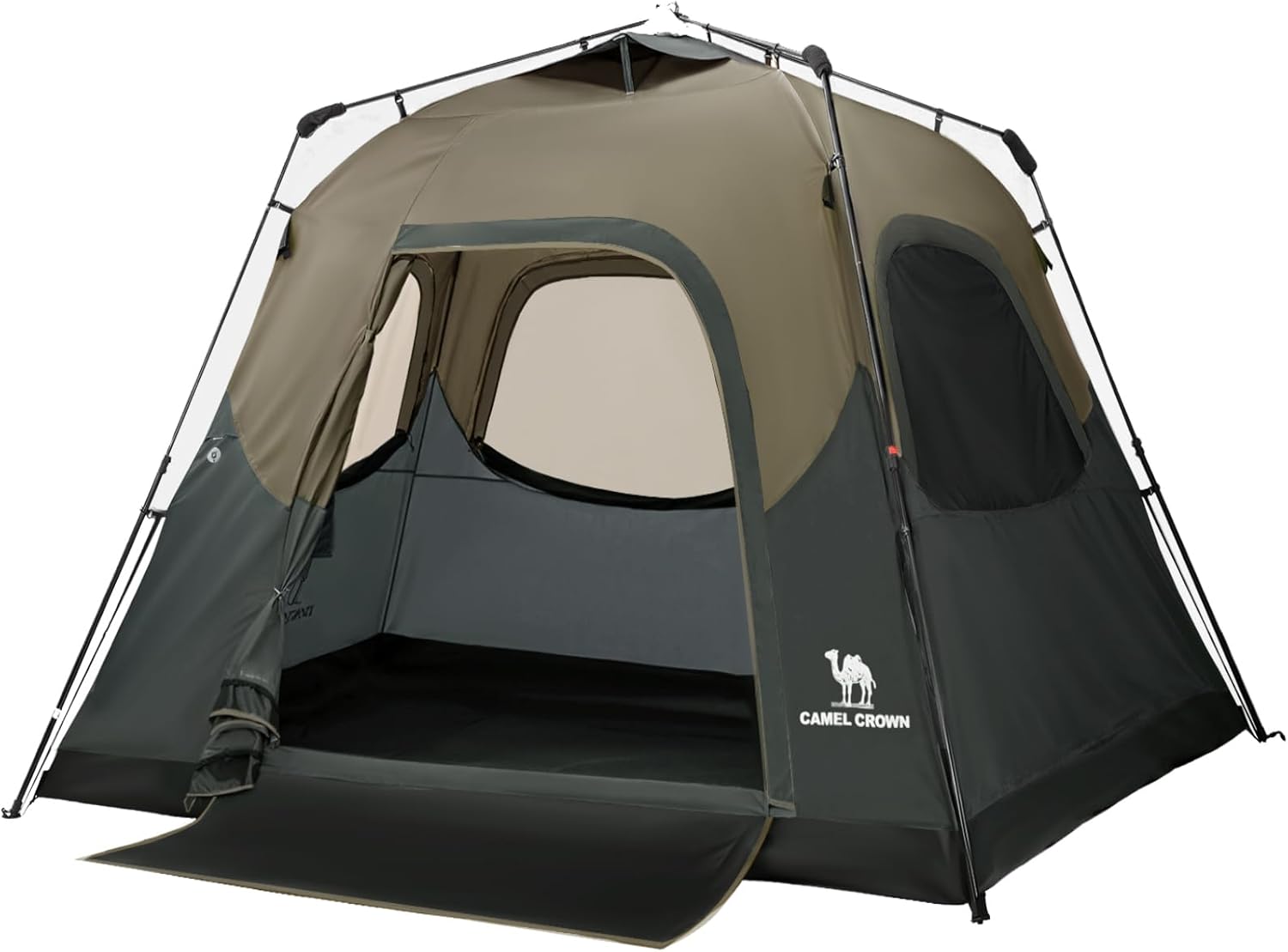 CAMEL CROWN Instant Tents for Camping 4-6 Person Tent Waterproof Easy Setup Sets Up in 60 Seconds Backpacking Tents with Carry Bag for Outdoor Hiking