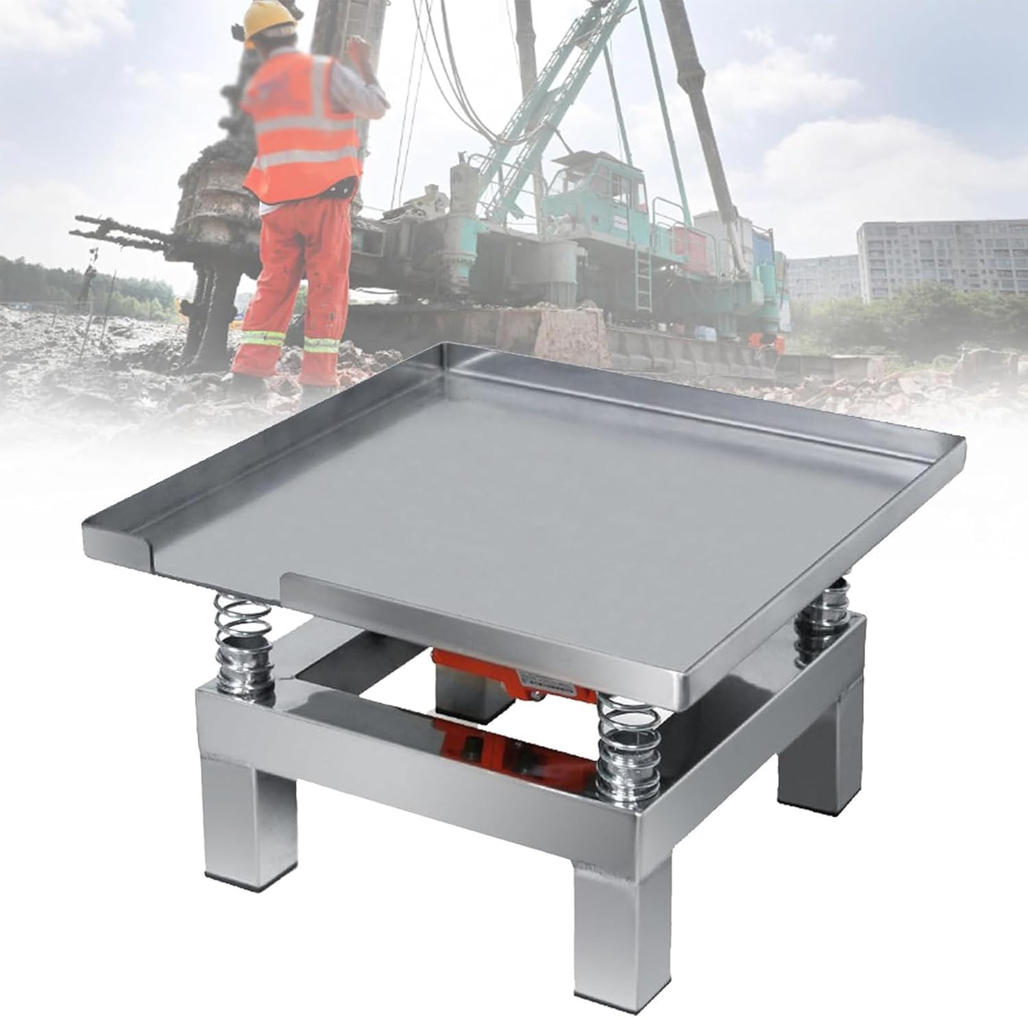 50w/120w Small Concrete Vibration Table,110v/220v Stainless Steel Mini Vibration Table,Mold Filling,Glue Filling,Durability Testing Experiments 35 * 35cm-110V